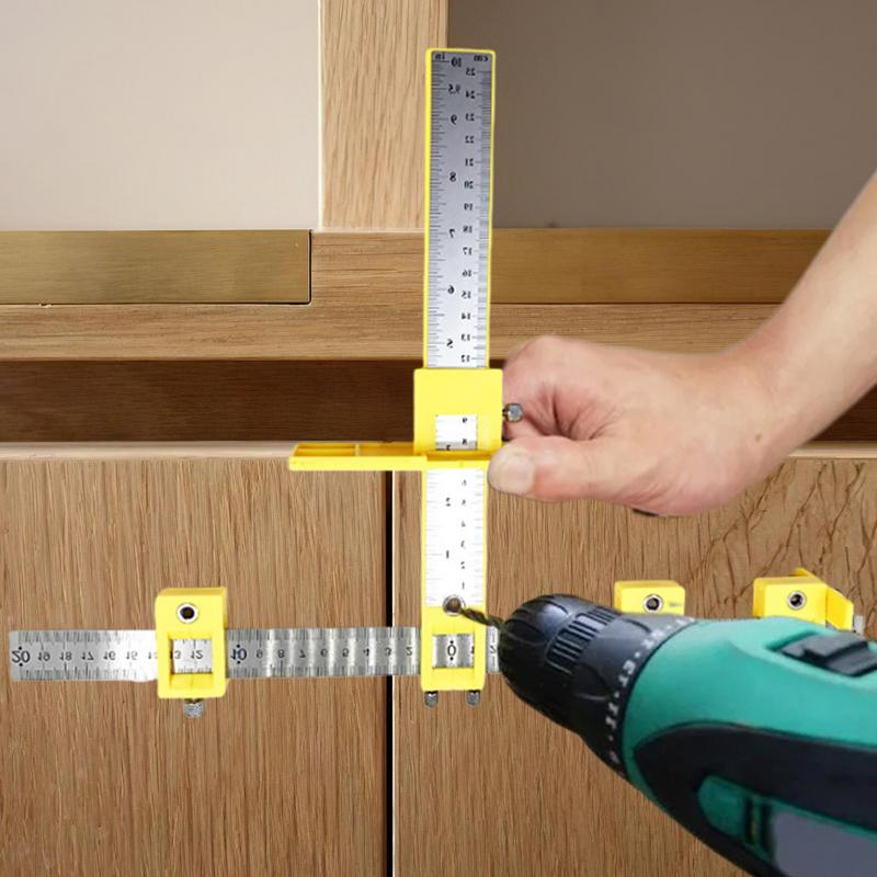 Adjustable Cabinet Hardware Jig Tool Punch Locator Drill Template Guide Installation Of Handles Knobs On Doors And Drawer