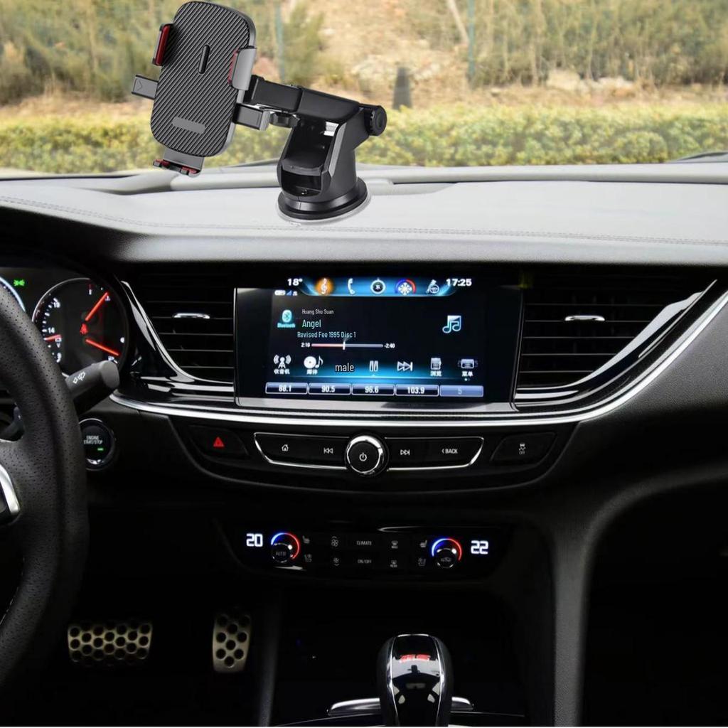 Waterfall Style Car Suction Cup Phone Holder with One-Button Navigation
