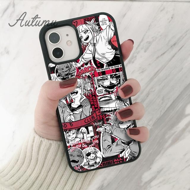 Himiko Toga Boku Phone Case for iPhone 11 12 13 14 Pro Max Mini X XR XS SE 2020 5 6S 7 8 Plus Samsung Galaxy S21 S22 Cover Shell