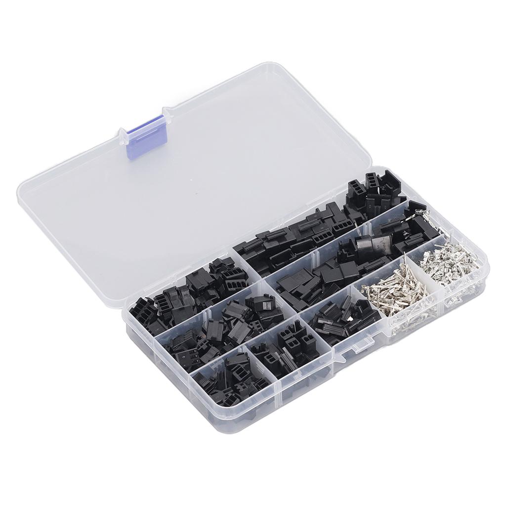 480Pcs Male Female Crimp Pin Terminal Kit Jumper Wire Header Housing Connector 2.54mm Pitch 2 3 4P A
