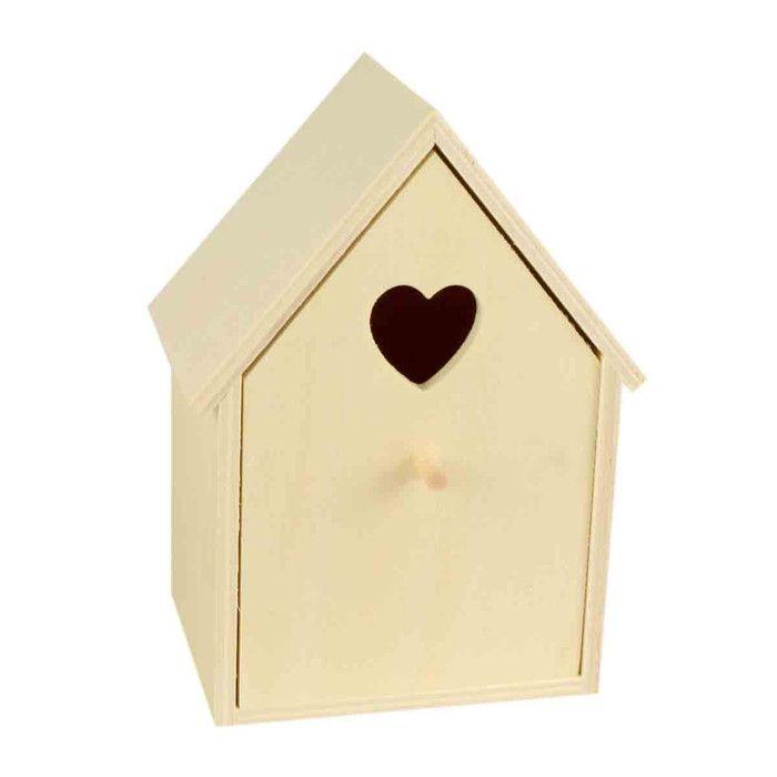 Wooden Birdhouse Removable Compartment 7 X 6 X 10.5 Cm