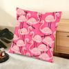 Cool Flamingo Cushion Cover Soft Short Plush Pillow Cover Smooth Cozy Texture Aesthetic Cushion Case Home Decor