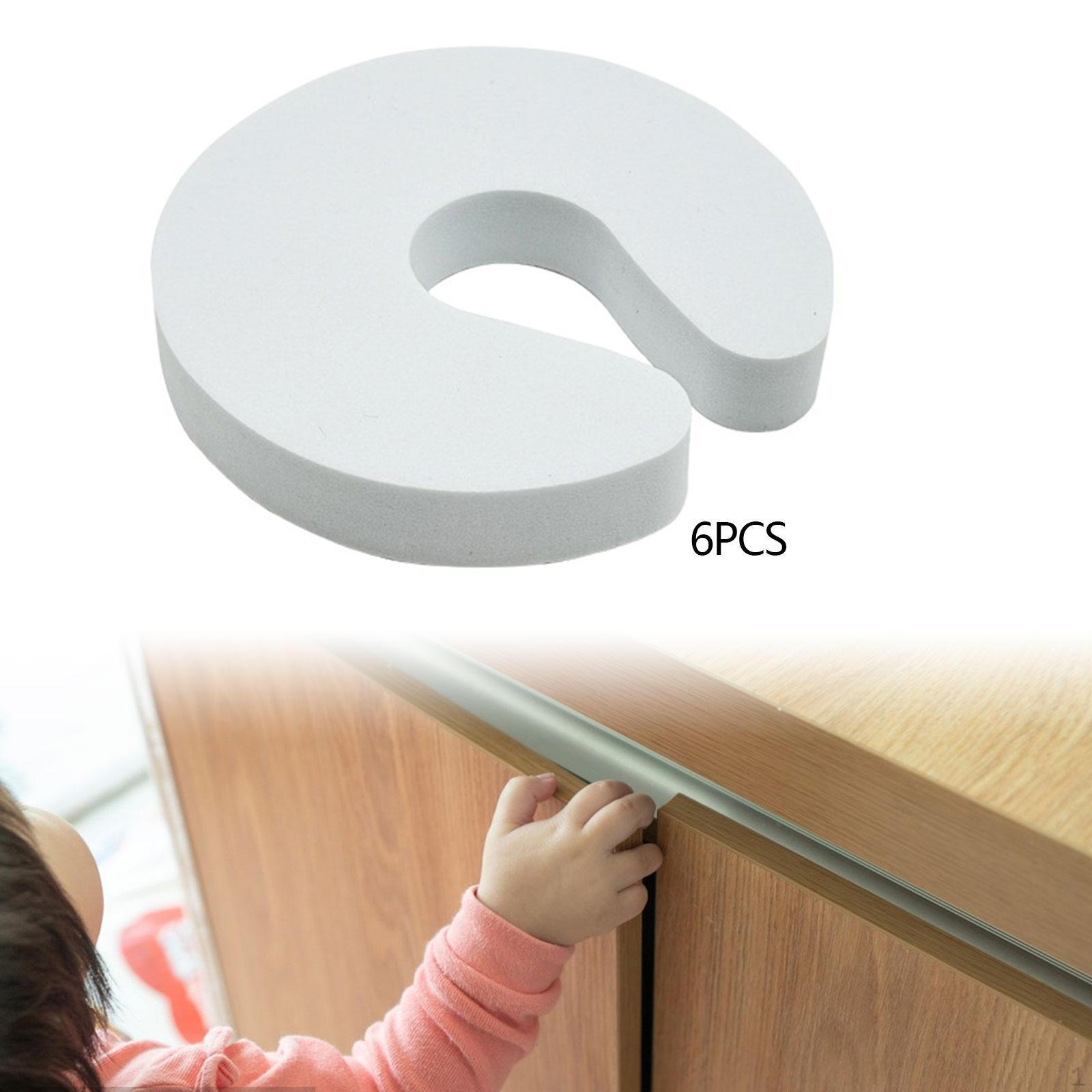 

6 шт. Стопор для двери Держит открытой Легкий Компактный Легко устанавливается Многофункциональная защита от защемления пальцев White 15MM