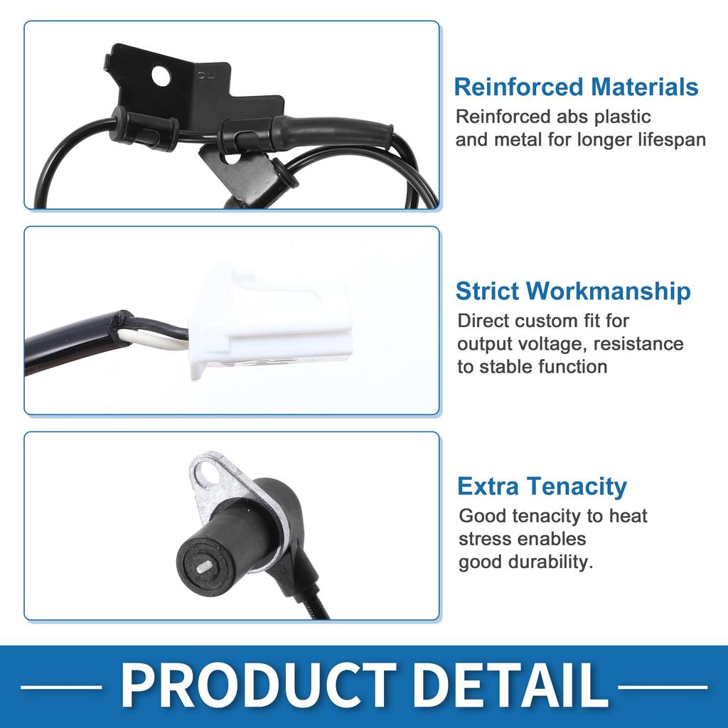 ABSOPRO Rear ABS Wheel Speed Sensor Braking System Sensor for Hyundai Xg350 Part 9568039601 Anti-Lock 3.5L 2002-2005, Number