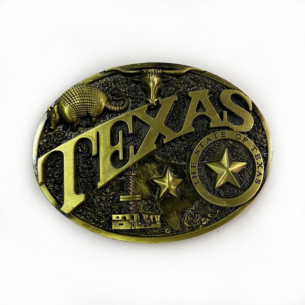 American Western Cowboy Oval Belt Buckle - New Bull Head Design