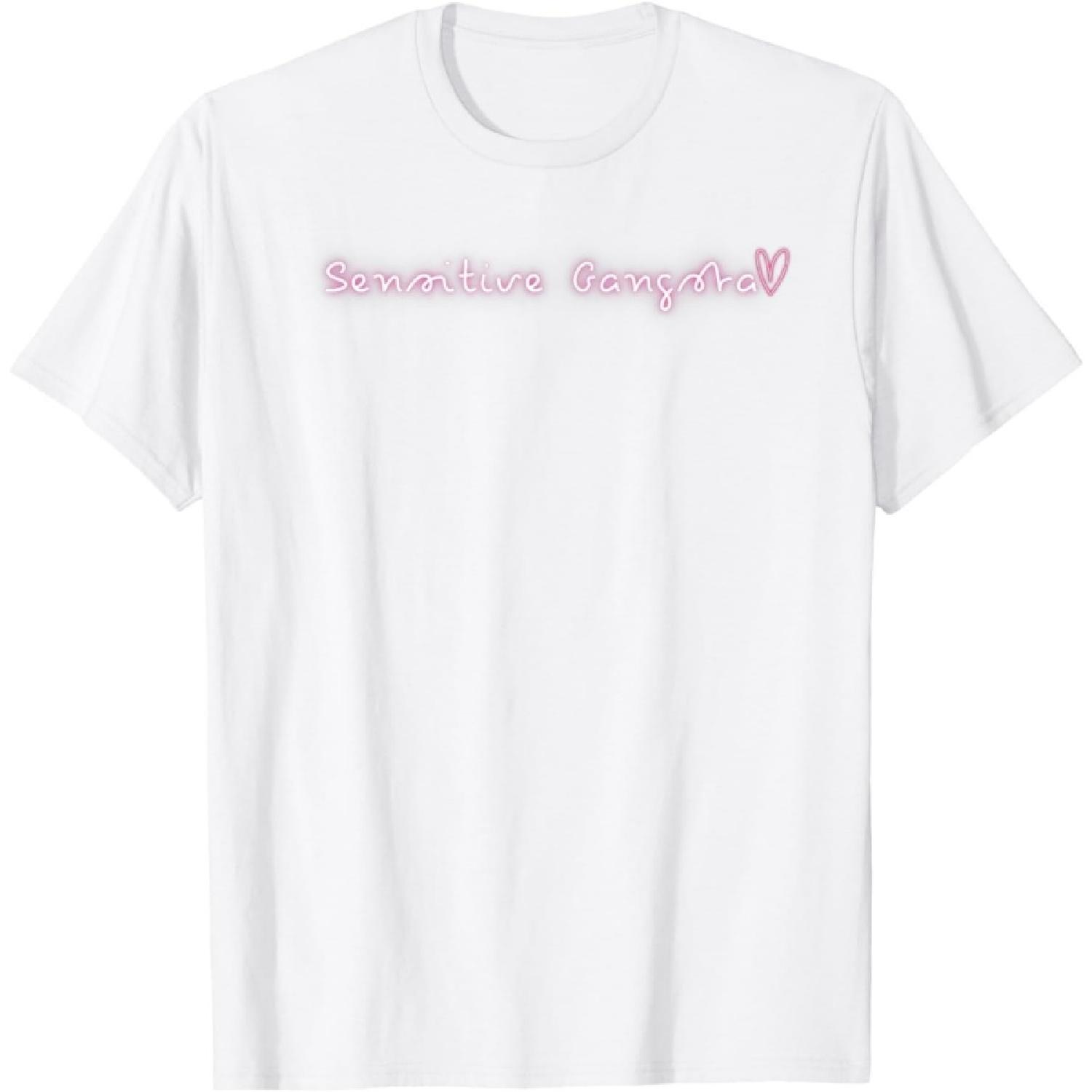 HUYTEDX Чувствительный Гангстер Смешная Футболка Стиль Острова Любви Юмор Футболка(1) S