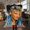 French legendary rock singer and actor Johnny Hallyday blanket soft home furnishing nap decoration four seasons warm Sherpa blanket U6