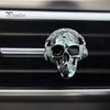 Aromatherapy Air Vent Clip Skull Car Clips, Metal Head Custom Interior Styling Freshener Charm, Halloween Auto Accessory for Men Women Creative