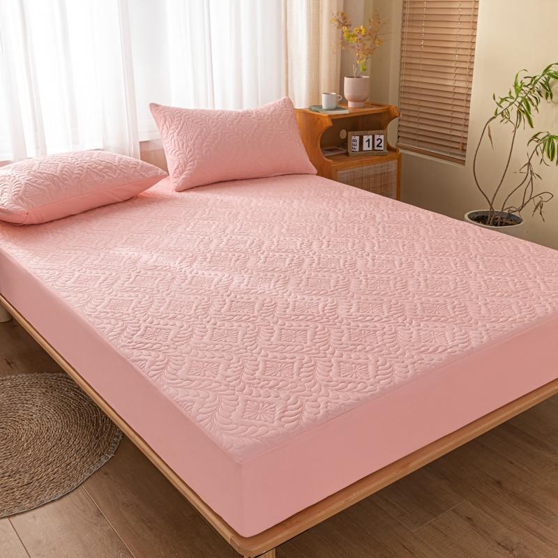 Waterproof Quilted Mattress Cover - Cotton Top, Antibacterial Fiber Fill, TPU Waterproof Layer - A-Class Health Standard