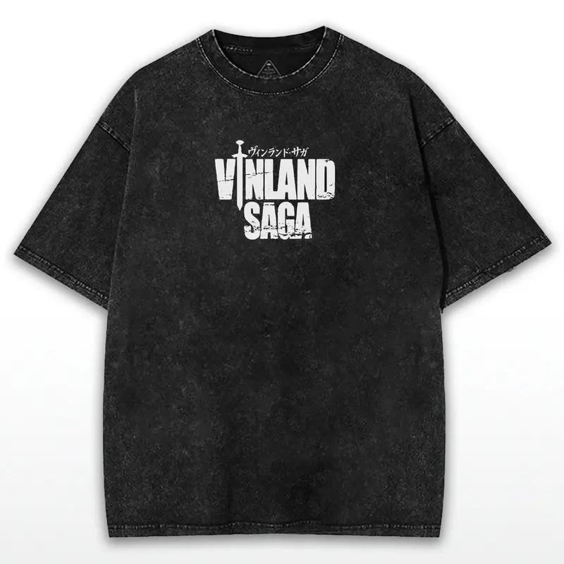 Askeladd Vinland Saga Anime Graphic T Shirt Harajuku Vintage Washed T-shirt Men Women Clothing Oversized Polyester Short Sleeve Tee
