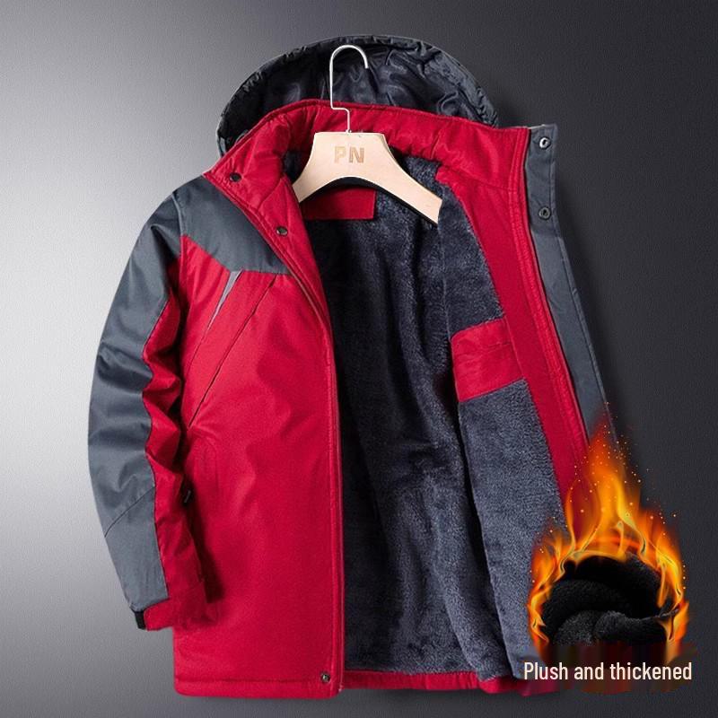 Men's  Outdoor Fleece Thickened Jacket Fleece Thickened Warm Winter Single-layer Cold-proof Waterproof and Windproof