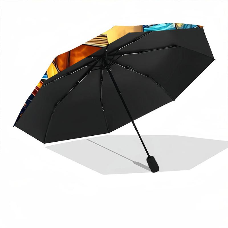 1pc Ghost Cat Fashionable Automatic Opening/Closing Folding Umbrella with 8 Bones, Windproof Portable, Daily Use185