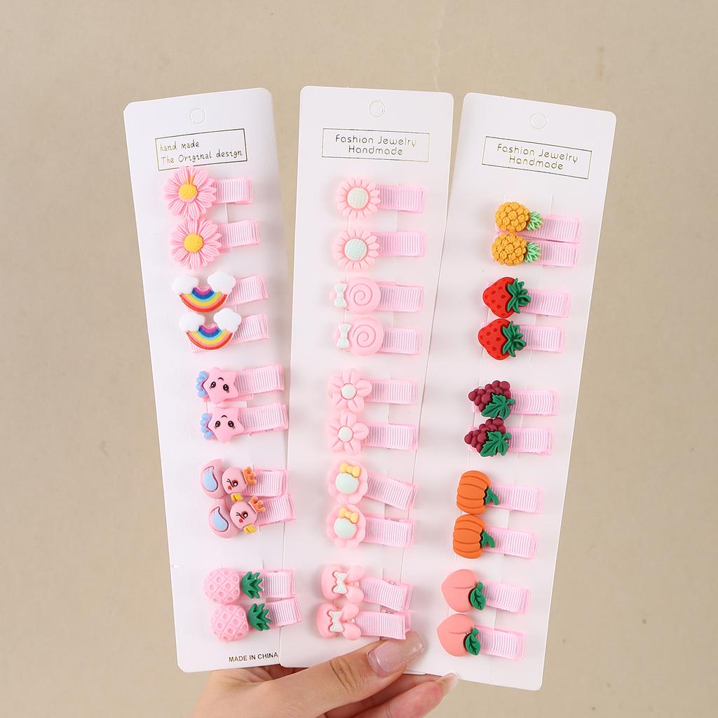 30Pcs Set Baby Hair Clips Cartoon Bows Flower Girls Hairpins Sweet Children Clips Barrettes Baby Hair Accessories