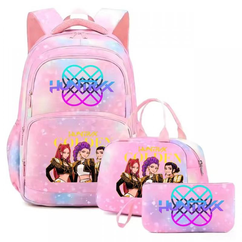 K-Pop Inspired Dual Compartment Backpack Teen Girls - Large Capacity 75L School Bag With Lunch Pouch Laptop Sleeve