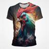 Interesting Animal Graffiti Art Graphic 3D Printing Men's Round Neck Short Sleeved T-shirt