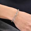 New Fahison Men's Chain Bracelet,Stainless Steel Silver Color Adjustbale Link Wristband,Hip Hop Jewelry Gift