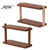Efficient Storage Solution for Home 2-Tier Desktop Rack, Wooden Vertical Space Saving Organizer, Strong Layered Tool Organizer Table Load-Bearing