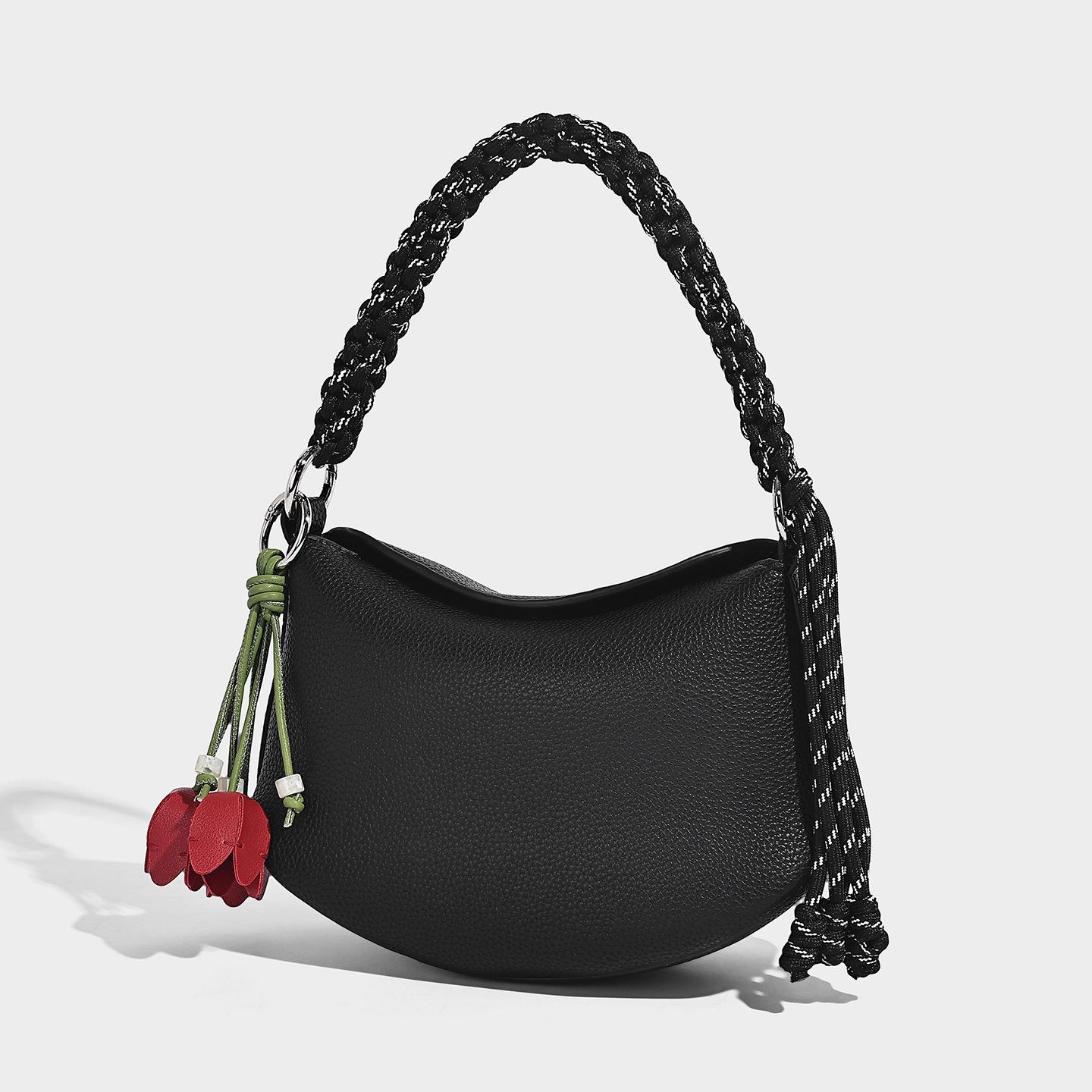 Fashionable Minimalist Niche Design Armpit Bag for Women, New High-quality and Fashionable Versatile Single Shoulder Crossbody Bag чёрный