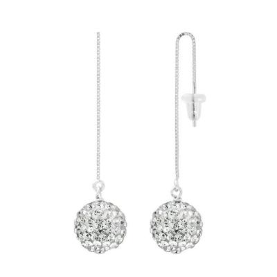 LOVA LOLA VAN DER KEEN - Brincos - Joias de prestígio - Cristal real - Prata esterlina 925 - Sistema Pousse