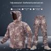 Alpha Green Tactical Sharkskin Waterproof Ski Suit: Camouflage Soft Shell Pants & Warm Fleece Set