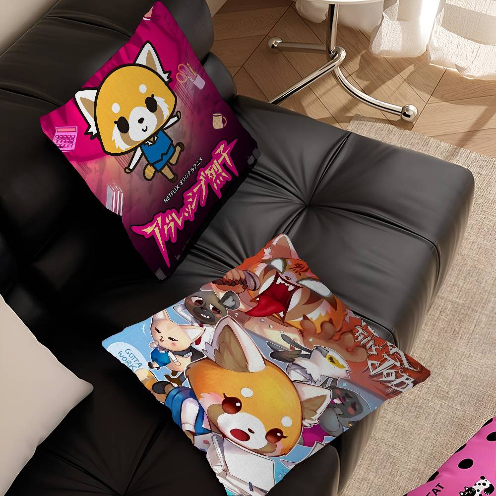 Aggretsuko Anime-Rock Poszewka na poduszkę toon Prezent Poszewka na poduszkę Sypialnia Dom Sofa Krzesło Siedzisko Dekoracja poszewka na poduszkę