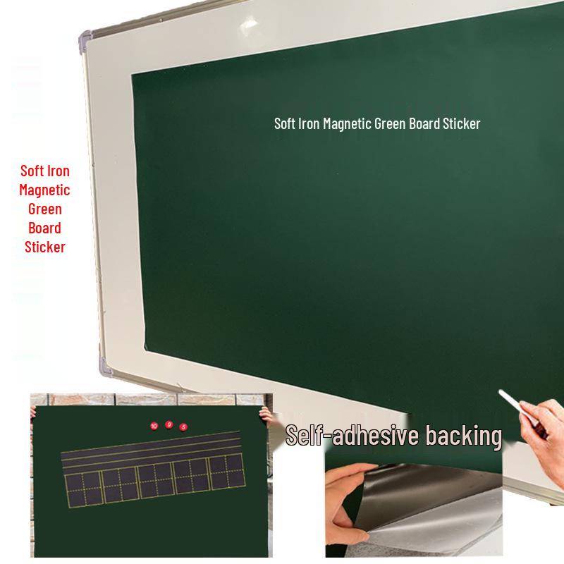 Removable Magnetic Whiteboard & Blackboard Self-Adhesive Wall Sticker for Teaching & Advertising