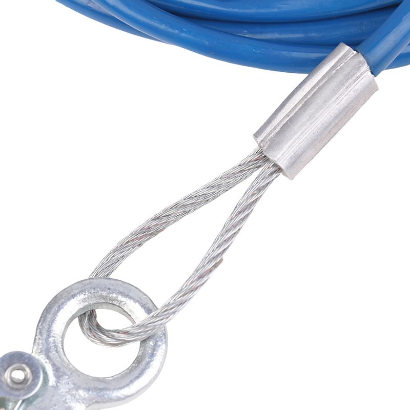 4/5M Car Tow Rope Auto Pull Roped 3-7 Tons Steel Wire Tow Ropd Traction Roping Trailer Pulls Rope With Hooks Car Emergency Tool