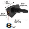 2PCS Universal Front Windshield Washer Wiper Nozzle Jet Sprayer Water Spout Outlet Adjustment