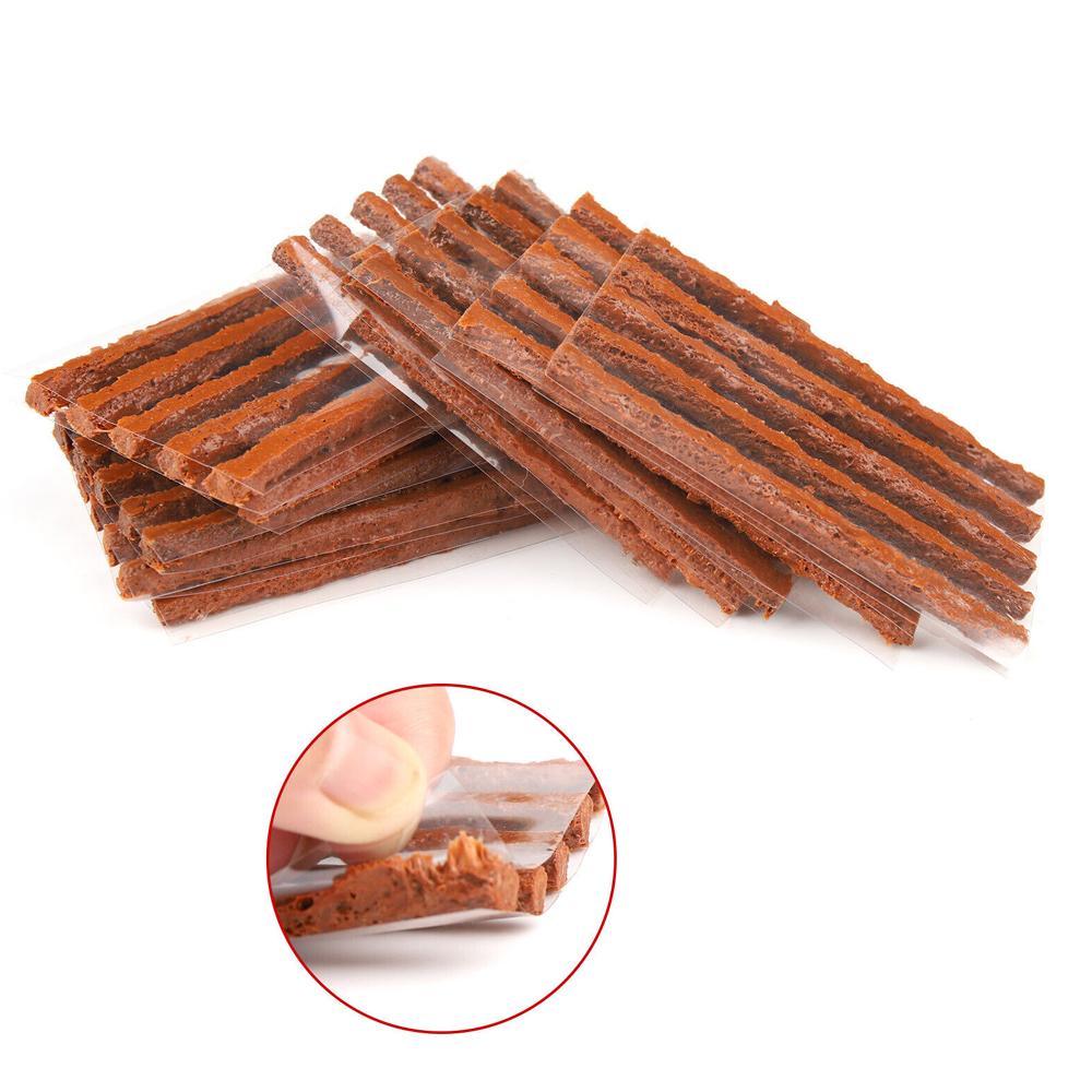 Professionelles 57-teiliges Reifenreparaturwerkzeug-Set DIY für Auto Van LKW ATV Motorrad Zuhause Stopfen Flicken Einsetzwerkzeug-Set mit rotem Koffer