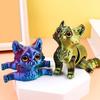 Yousheng 3D Printed Cat Toy Stress Relief Simulation Cat Toy Articulated Animal Fidget Toy Desktop Pet Model Office Desk Decoration Ornament