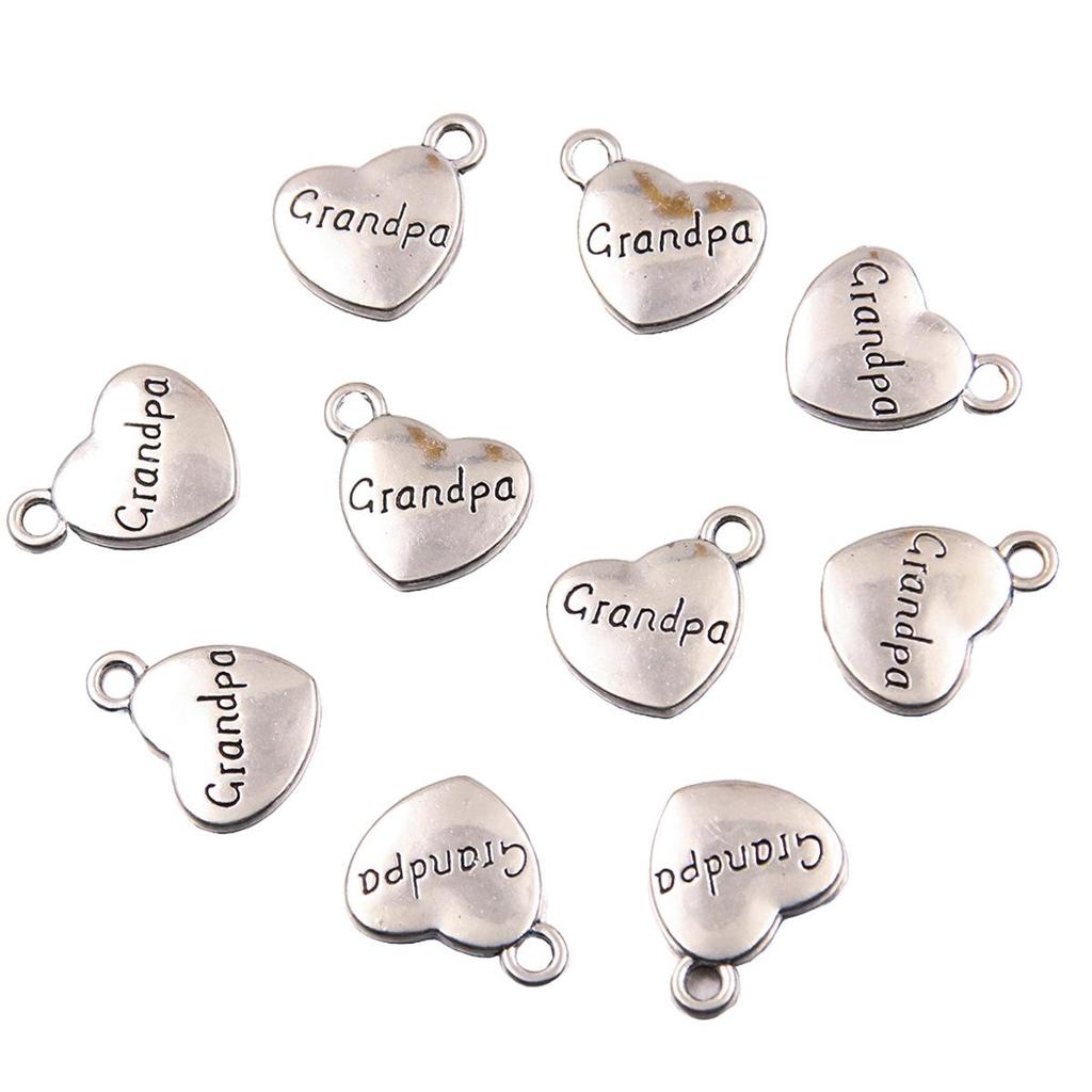 Vintage Silver Heart Pendant with 'Love' Letters - Creative Handmade Jewelry Accessory