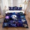 3pcs Anime Owl Comforter Set with One Quilt Cover and Two Pillowcases (No Core), Perfect for Bedroom Decor and Guest Room Accessories.Q013