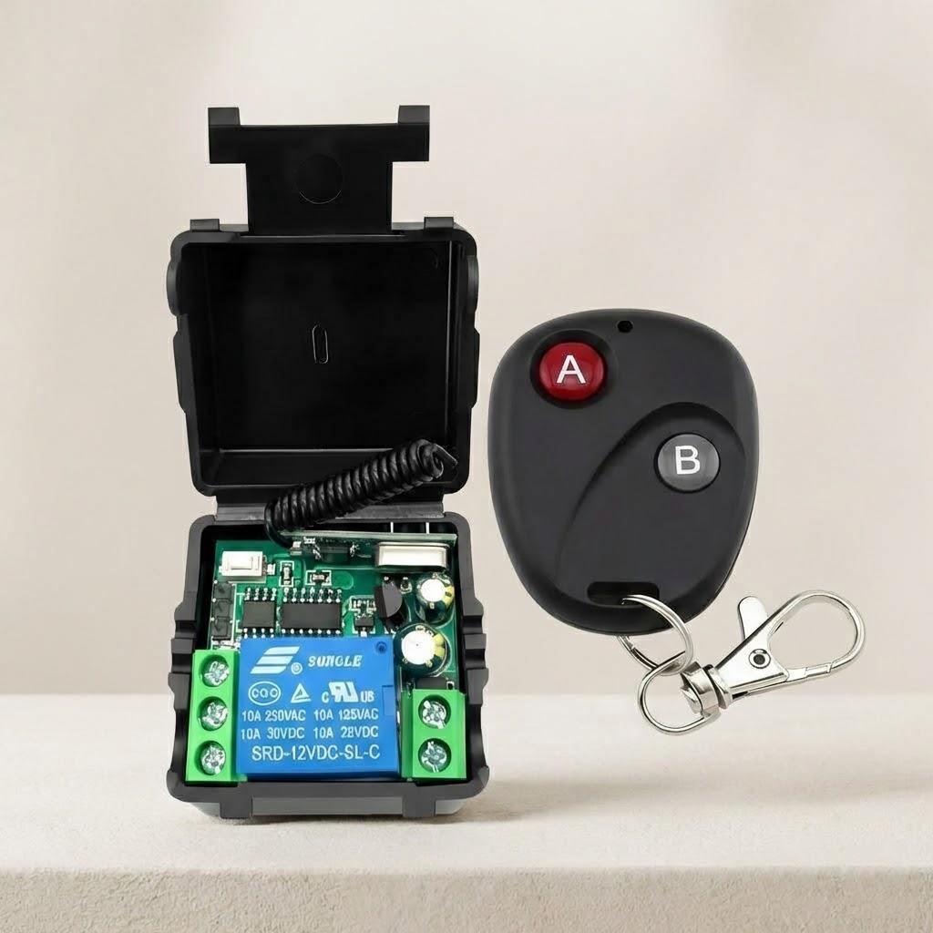 12V Wireless Remote Switch Single Channel Smart Home Control Compatible for Access LED Lighting Electric Locks