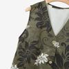 ZANZEA Seturi de vară din două piese pentru femei: Vestă fără mâneci cu imprimeu floral și pantaloni