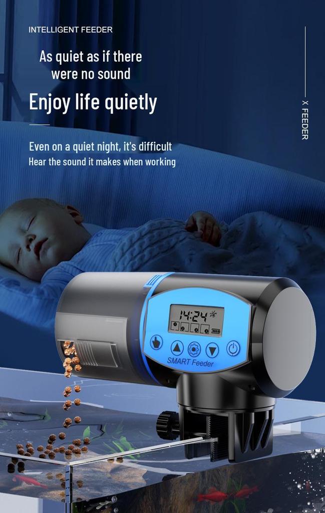 Smart Fish Tank Feeder: Large Capacity, Programmable Timer, Ideal for Aquariums, Koi, and Goldfish