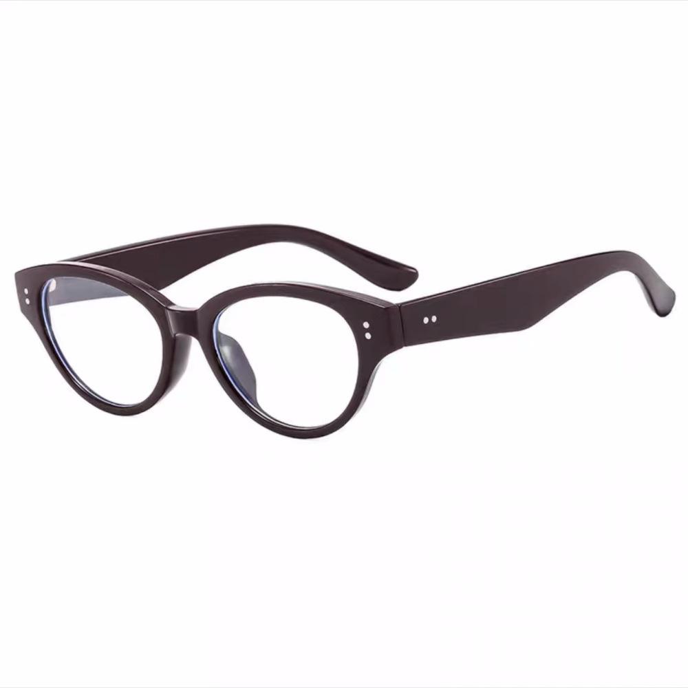 Retro Cat Eye Black Frame Glasses Female Myopia Can Be Matched With Degree Plain Face Artifact Square Round Face Advanced Sense Frame Shows Small Face