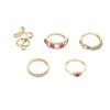 Women Alloy Snake Rings, Diamond Inlaid Ring Set Accessories