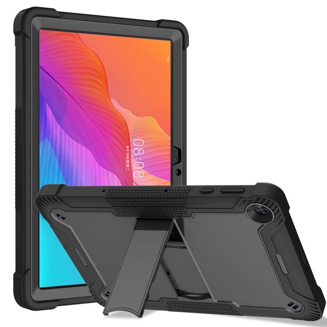 

Armor Stand Case Universal For Huawei MataPad C5e SE 10.1 2022 T10 T10s Enjoy Tablet 2 2020 3-Layers Protective Cover Shockproof MatePad C5e 2022 чорний