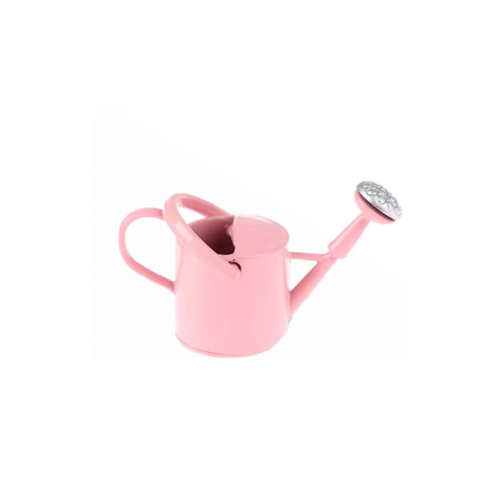Simulated 1/12 Dollhouse Miniature Watering Can Lifelike Watering Can Ornament  Children розовый