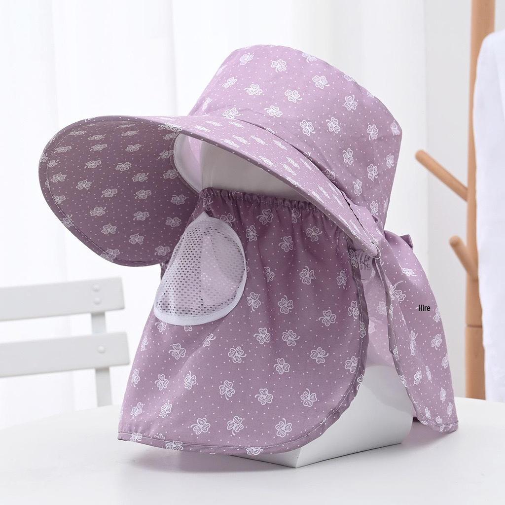 Women's Wide Brim Sun Hat for Summer – Offers Face and Neck Protection, Ideal for Outdoor Activities like Cycling and Farm Work.