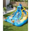 Backyard Kids Inflatable Water Slide Bounce House: PVC, Blue/red, 13ft Double Lane with Splash Pool, Climbing Wall, Water Canno