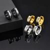 Punk Stainless Steel Huggie Earrings for Men, Fashion Unique Small Hoop Earrings, Waterproof Hypoallergenic Jewelry