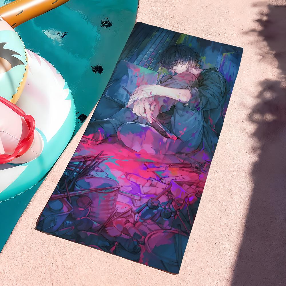Game Slow D-Damage Anime Towel Soft Pool Gift For Travel Gym Shower Camping Quick Dry Sports Large Beach Towels