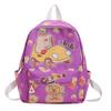 Childrens School Cute Bag With Cartoon Capybara Print For School Use Daily