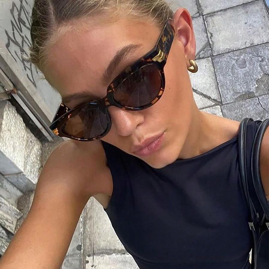 Punk Sunglasses Women Brand Designer Cat Eye Frame Plastic  New Fashion Retro Vintage Accessories Shadow For Femaleuv400
