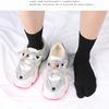 1/3 Pairs Neutral Split Toe Mid Tube Socks Stylish Design Sweat Wicking Breathable Soft Comfortable Couple Casual Socks