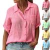 Womens Spring Tops Casual Button Down Blouse Summer Shirts for Women Relaxed Fit Womens Summer Shirts Lightweight Fabric