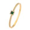 European and American Light Luxury High-end Square Diamond-encrusted  Women's Hot-selling Non-fading Emerald Gypsy 
