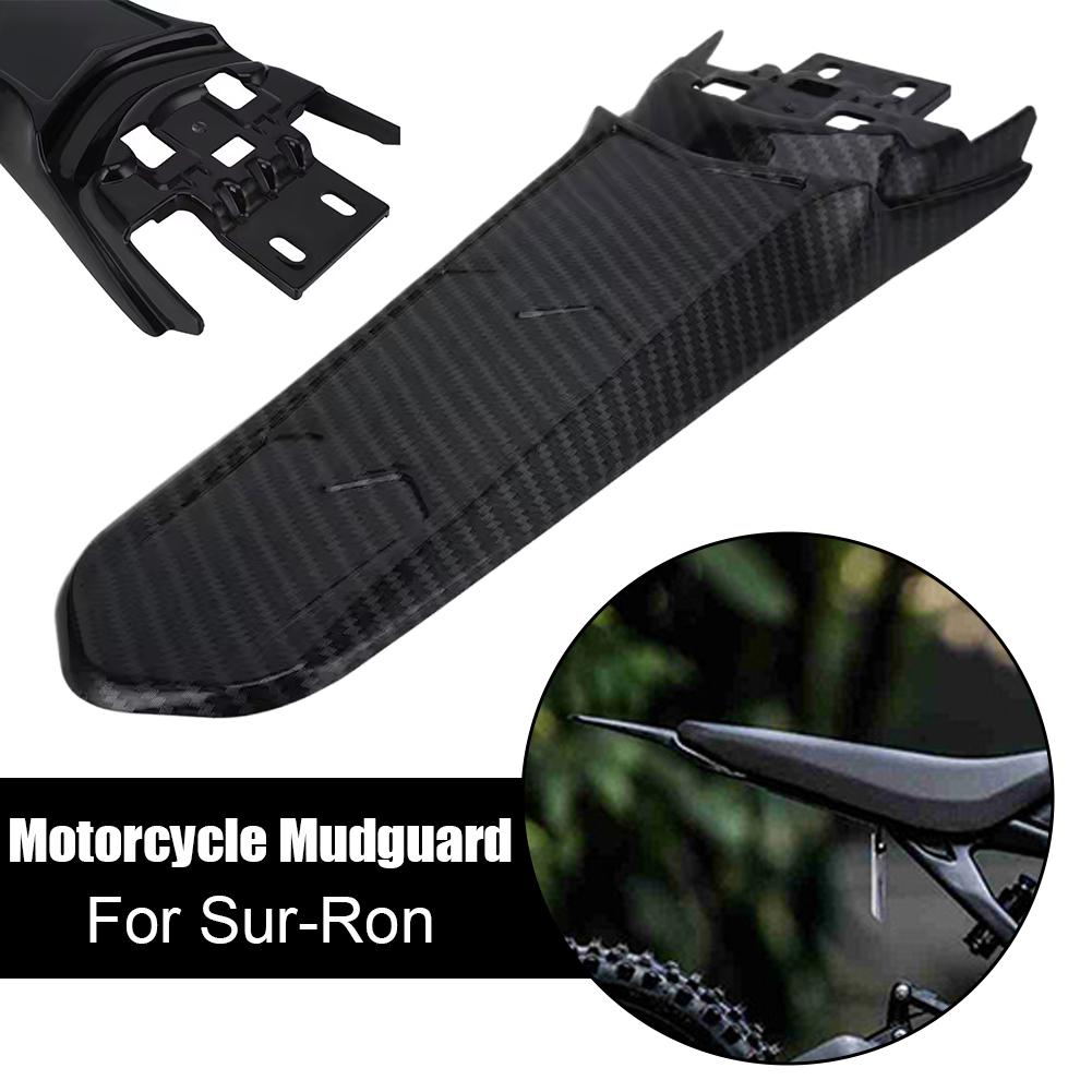 Motorcycles Carbon Fiber Pattern Rear Mudguard Lengthening Longer Tail Guard Universal For Surron Light Bee X S Dirt Bike J0W3