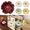 3D Flower Design Dish Draining Mat Water Absorbent Flower Countertop Mat  Bathroom